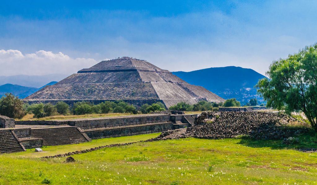 Pyramid of Sun in Teotihuacan near Mexico city
